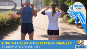 printed feather banners