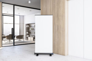 banner with banner stand